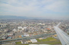 航空窓から@福岡市上空