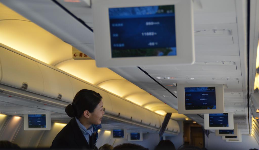 B787　モニター説明中