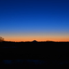 夕焼けのシルエット ～ 一番星とちょろっと富士山
