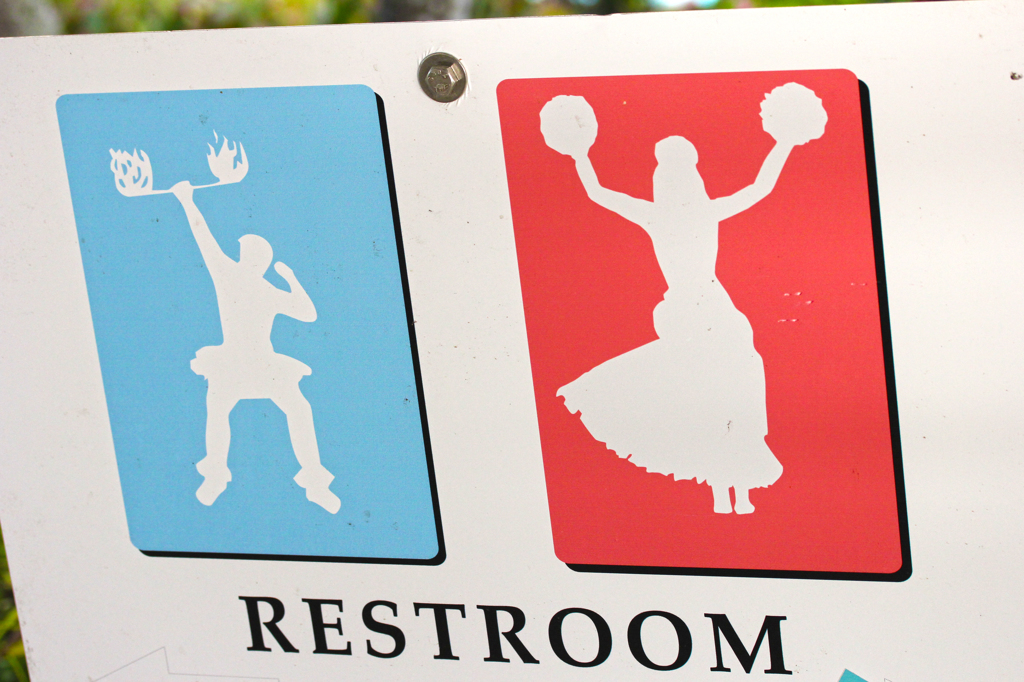 sign of restroom