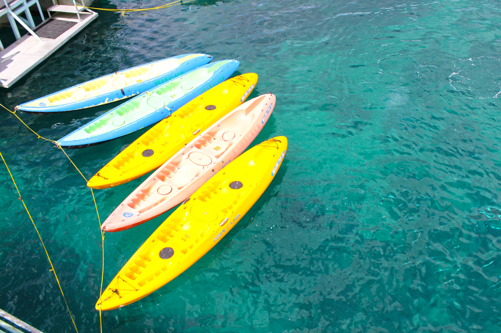 boats and clear water