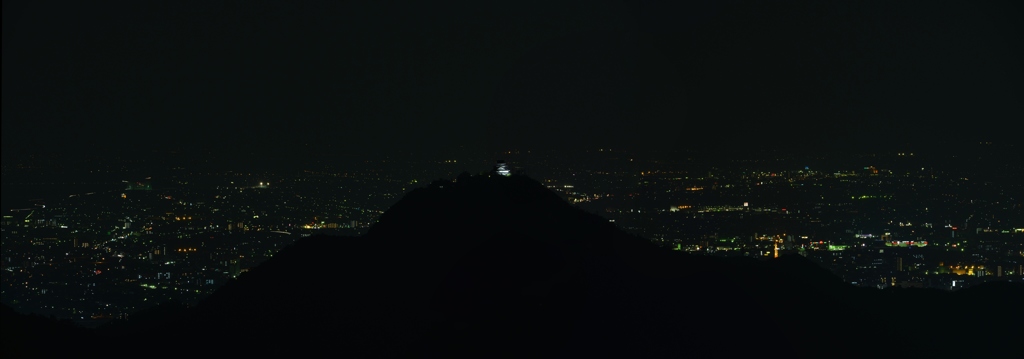 岐阜城夜景　パノラマ