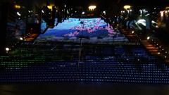 京都駅　大階段　イルミネーション　2014年　桜・春バージョン