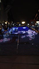 京都駅　大階段　イルミネーション　2014年　桜・春バージョン