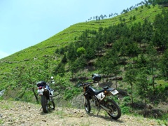 山の中で小休憩