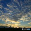 夕映えの中で