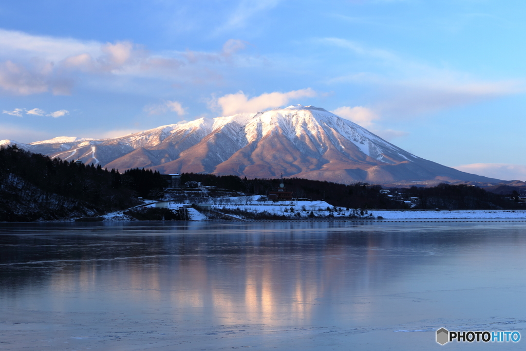 初撮り岩手山ー御所湖