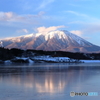 初撮り岩手山ー御所湖