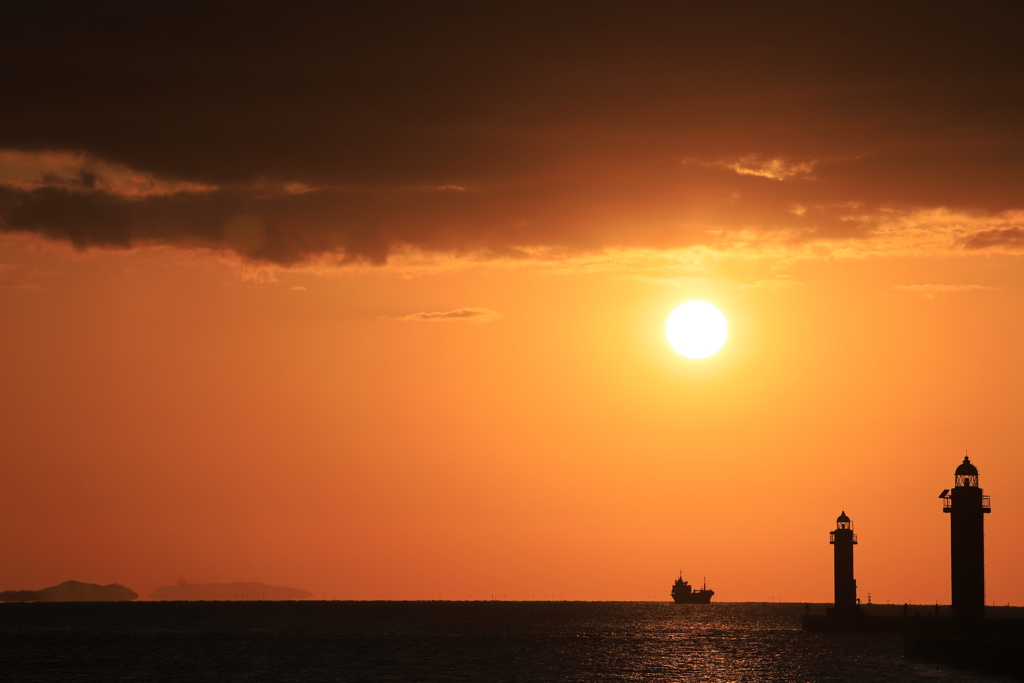 ライトハウスの夕暮れ
