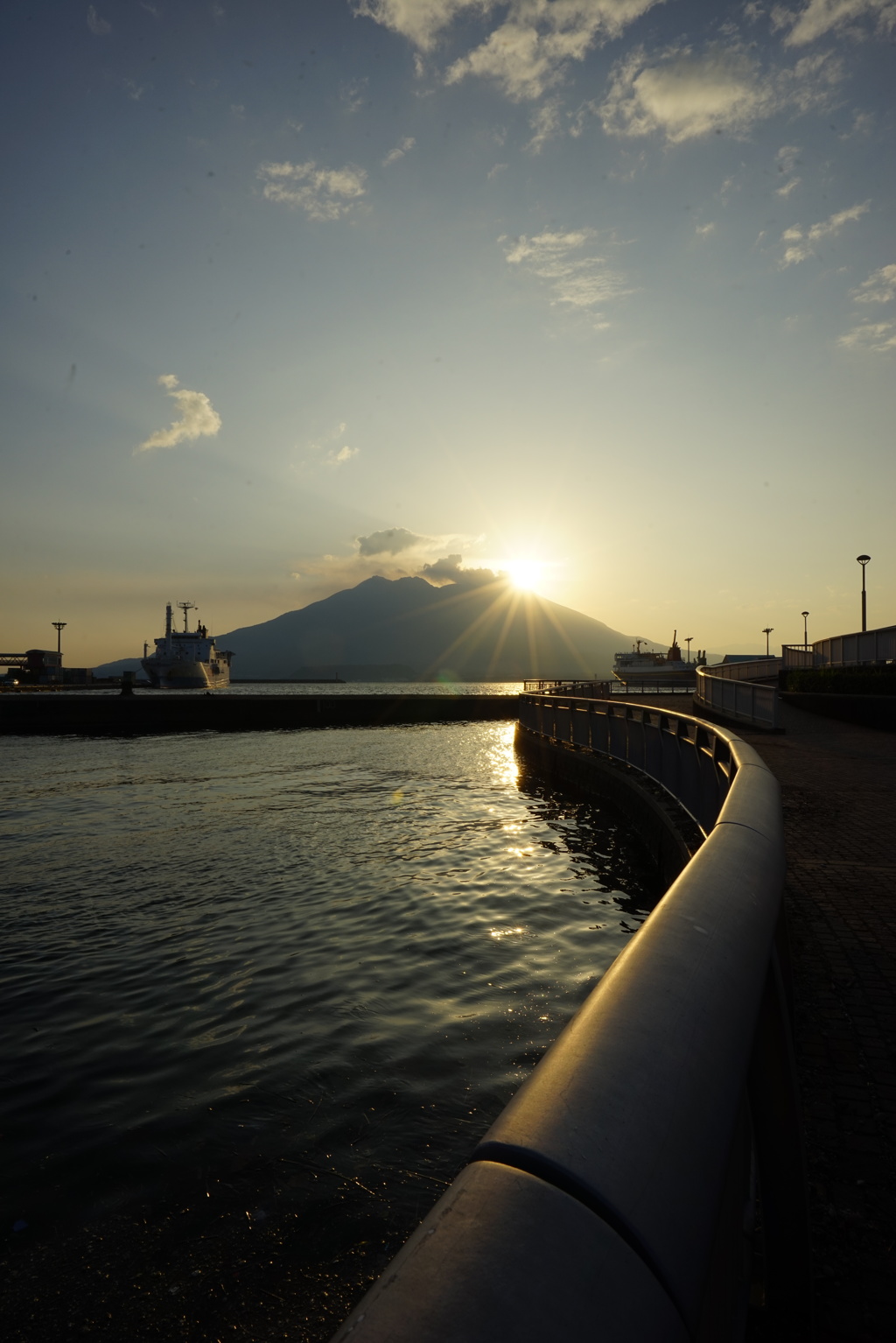 桜島の朝