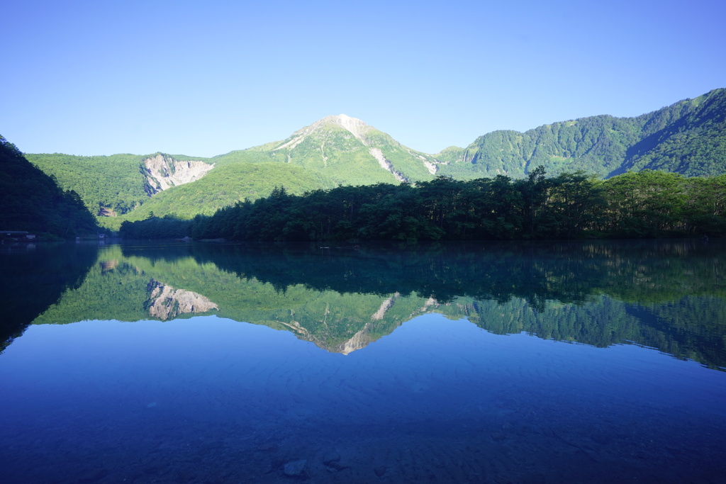 朝の大正池