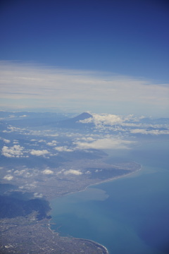 海岸と富士山