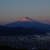 夕焼けの富士山