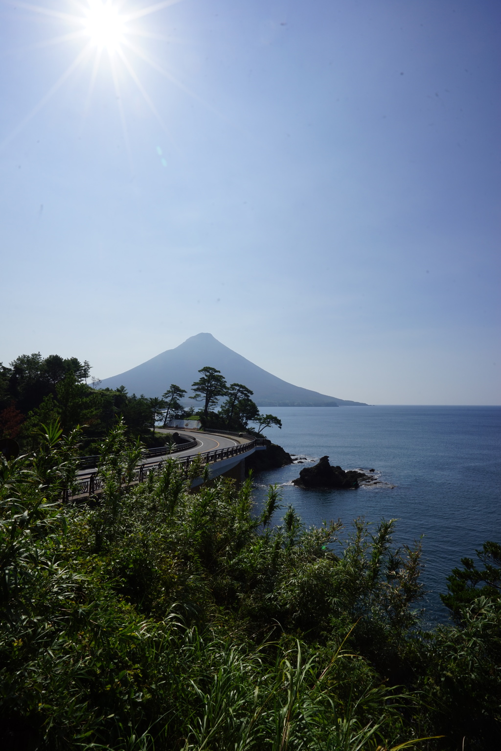 開聞岳（由比の景色風）