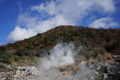 紅葉の雲仙地獄