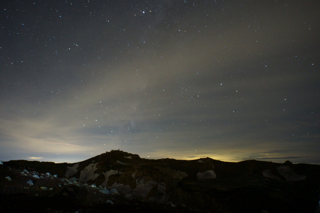 夜中の富士山剣ヶ峰