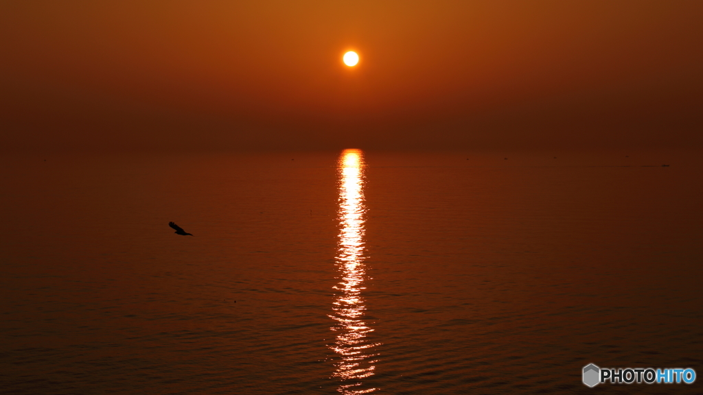 日本海の夕日