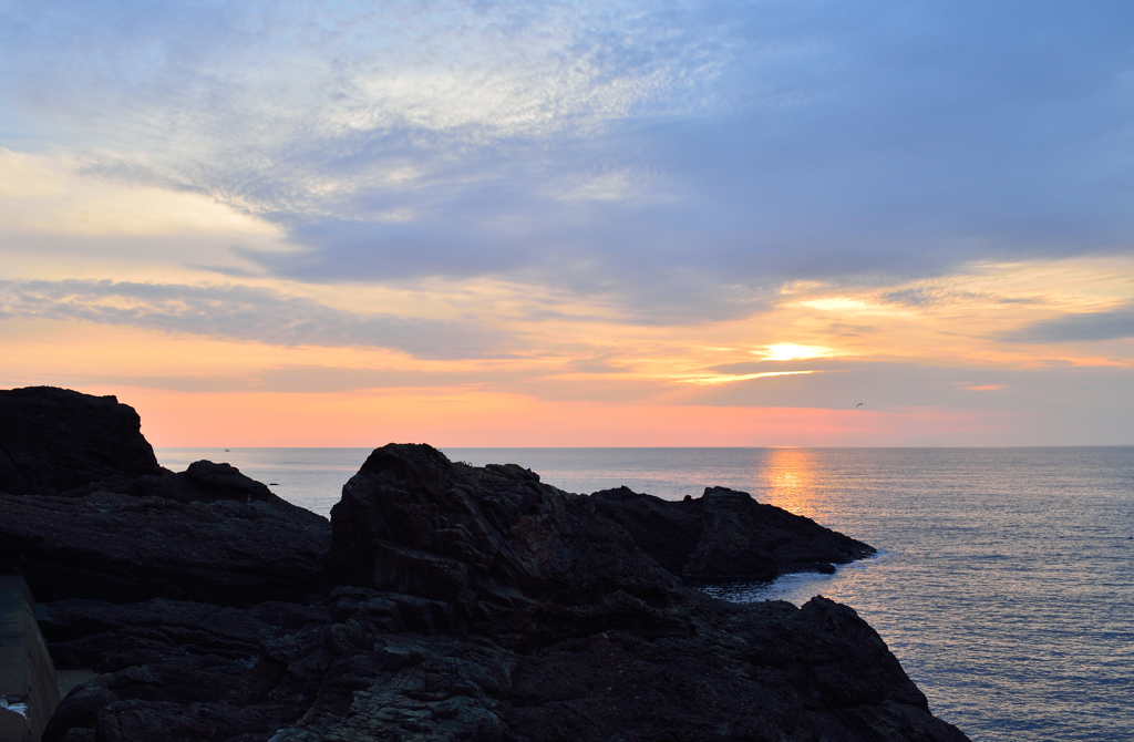 越前海岸の夕日