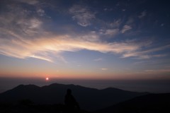 南アルプスの朝