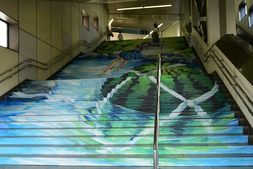 涼しい階段アート２