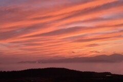 遠望・乗鞍の夕焼け