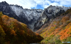 谷川岳の三段紅葉