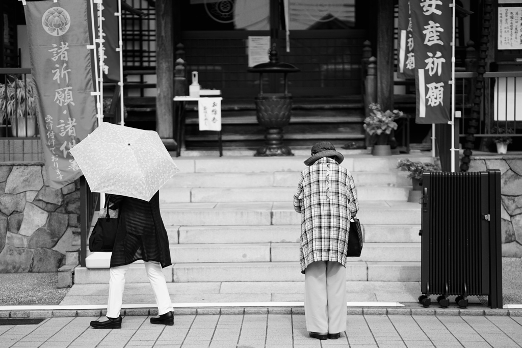 日傘と帽子