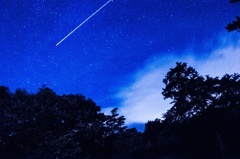 星空と飛行機と