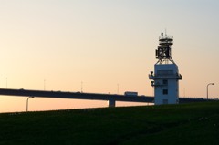 公園の夕暮れ