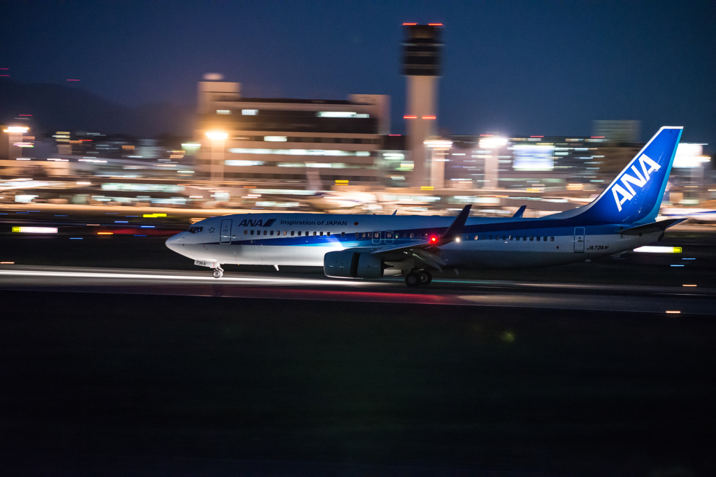 流し撮り飛行機