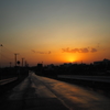 夕立ち後の夕焼け空