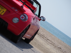 愛車と海