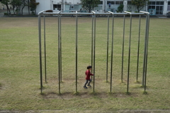 上り棒を走る