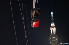 踏切で見上げて