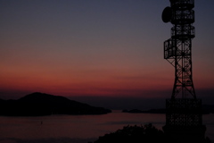 与島・日没2