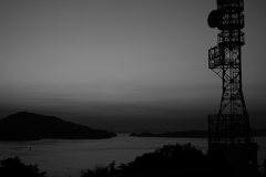 与島・日没