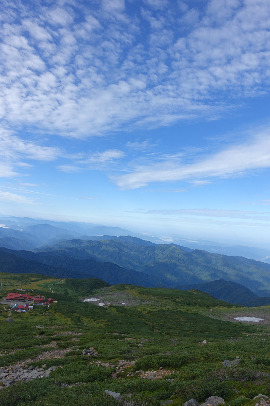 秋の空と白山からの眺望