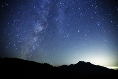 ペルセウス流星群前日の夜と石鎚山