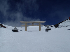 富士山の残雪