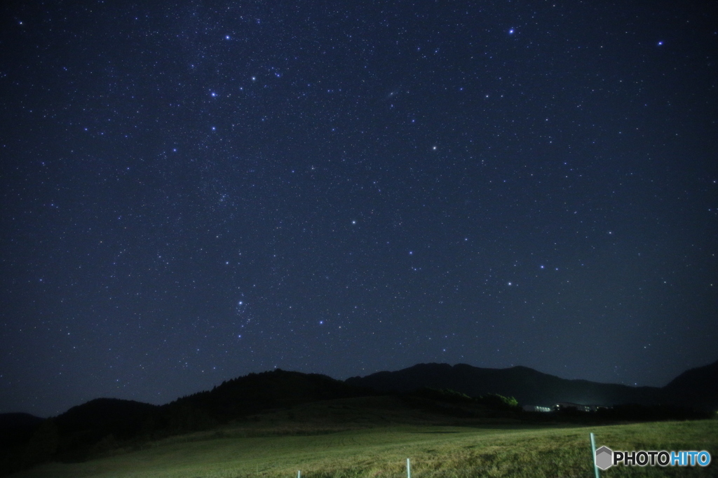 丘の上の星景