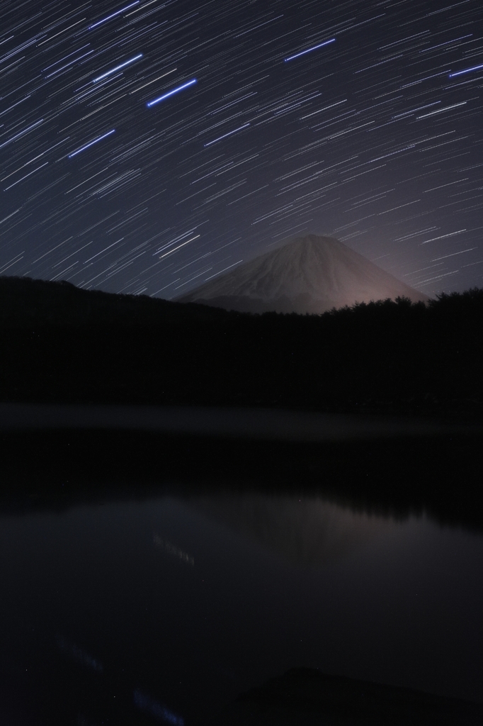 富士山西湖　星景
