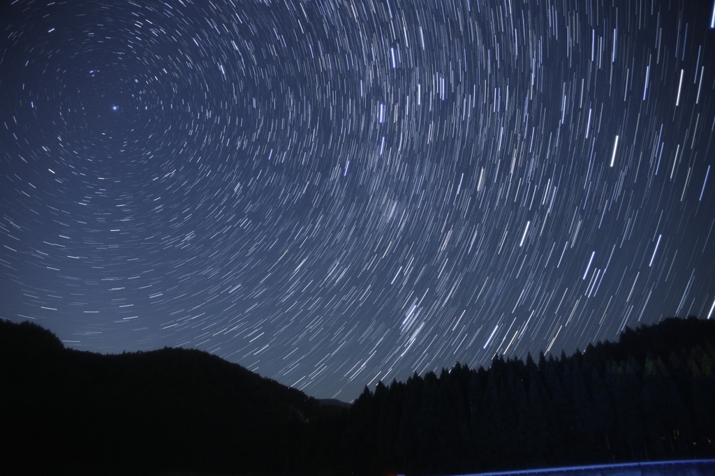 北天の星景
