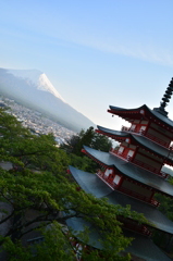 新倉浅間神社からの富士山