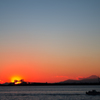 富士と夕焼け