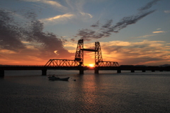 　夕暮れの昇開橋　２　