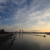 夕暮れの昇開橋　３