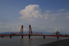 　夏の昇開橋