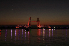 　パープルライトアップ　昇開橋