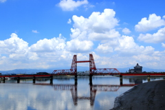 　夏の昇開橋