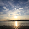 夕暮れの筑後川　１